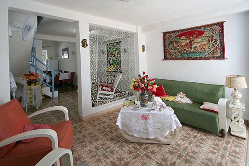 'Living Room' is what you can see in this casa particular picture. Casas particulares are an alternative to hotels in Cuba. Check our website cuba-particular.com often for new casas.